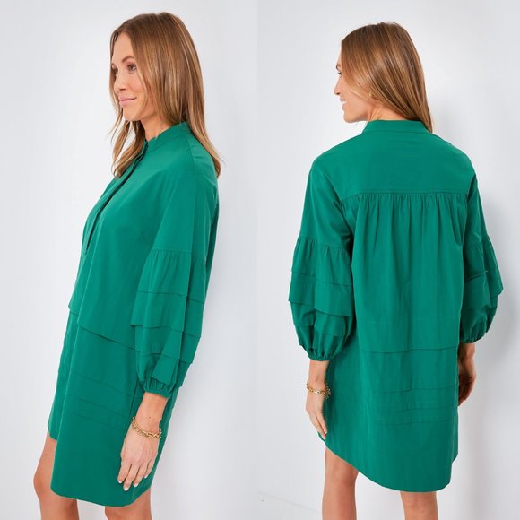 Pomander Place | New Palm Green Chelsea Mini Dress Size L - Picture 2 of 11